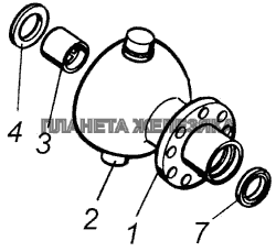Опора шаровая поворотного кулака КамАЗ-4326 (каталог 2003г)