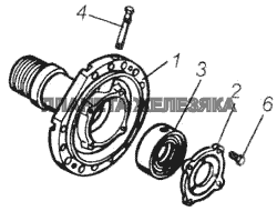 Цапфа поворотного кулака правая КамАЗ-4326 (каталог 2003г)
