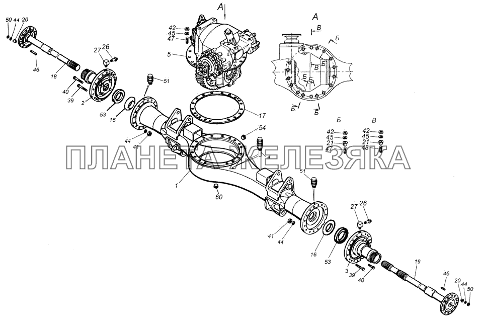 Мост задний КамАЗ-43114