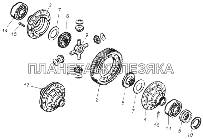 Дифференциал заднего моста КамАЗ-43118