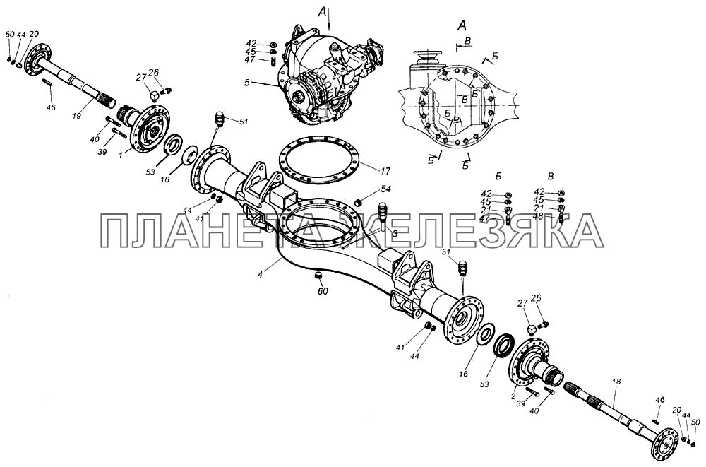 Мост средний КамАЗ-43114