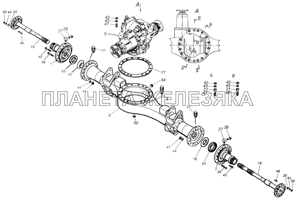 Мост средний КамАЗ-43118