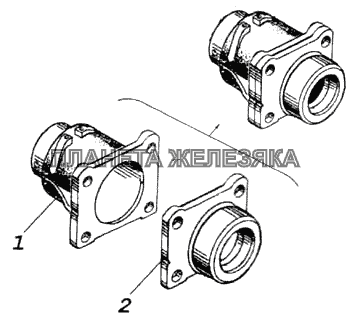 Корпус буксирного прибора с крышкой КамАЗ-43114