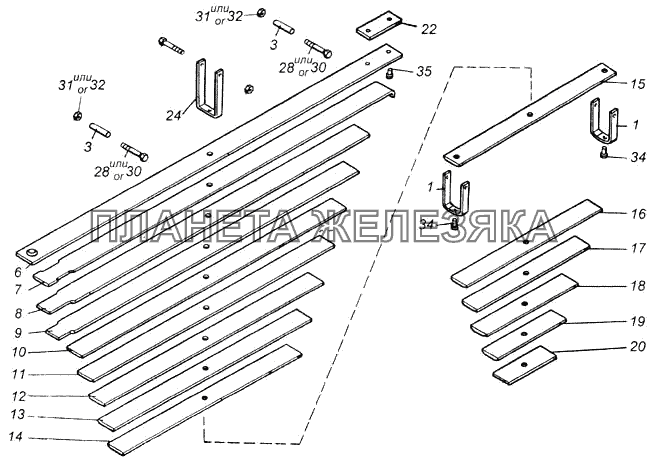 Рессора передняя КамАЗ-43118