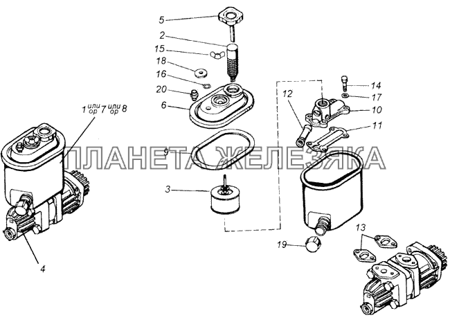 Насос рулевого усилителя (Вариант замены 4310-3407200-01) КамАЗ-4326 (каталог 2003г)