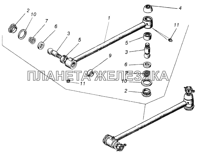 Тяга сошки КамАЗ-43114