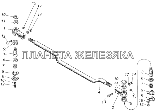 Тяга рулевой трапеции КамАЗ-43118