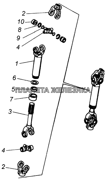 Вал карданный рулевого управления КамАЗ-43118