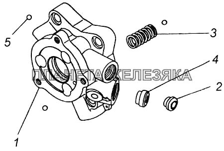 Корпус клапана управления гидроусилителем руля КамАЗ-43118