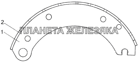 Колодка тормоза КамАЗ-43118