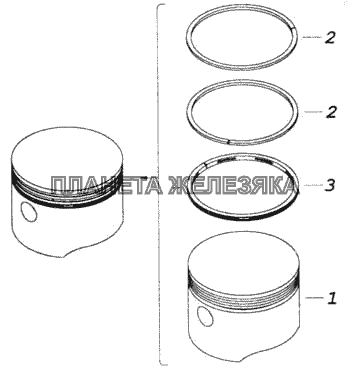 Поршень в сборе КамАЗ-43118