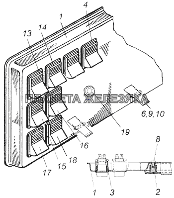 Панель выключателей КамАЗ-43118