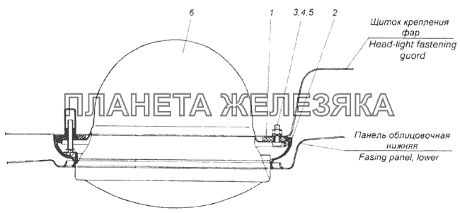 Установка фары КамАЗ-43118