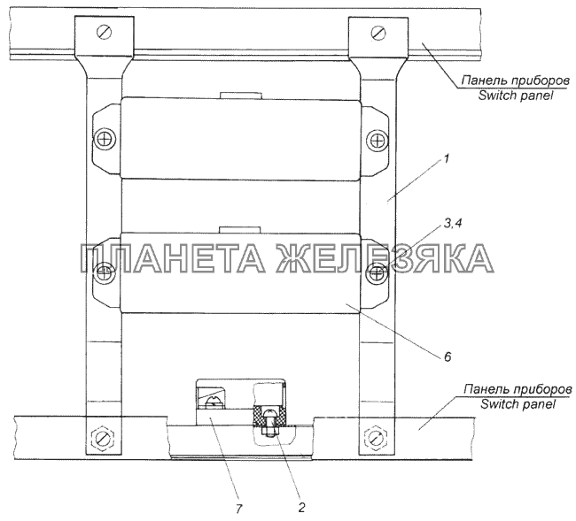 Установка предохранителей КамАЗ-43114