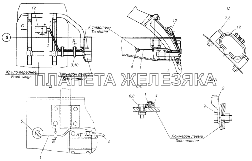 Установка розетки внешнего запуска КамАЗ-43114