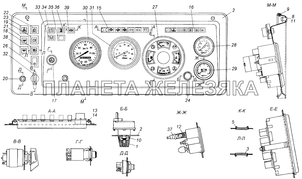 Щиток приборов КамАЗ-43118