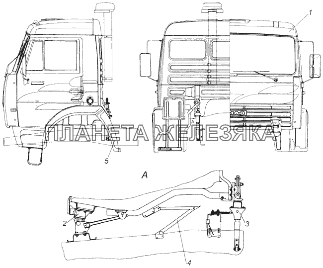 Установка кабины КамАЗ-43114