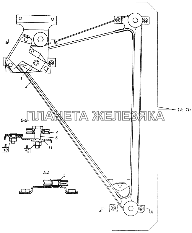 Стеклоподъемник двери правый КамАЗ-43118