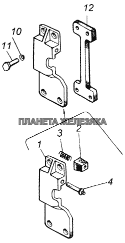 Фиксатор замка правый КамАЗ-43118