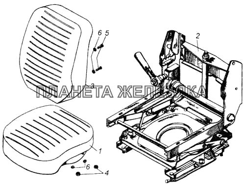 Сиденье водителя КамАЗ-43118