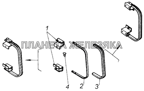 Ручка правая КамАЗ-43114