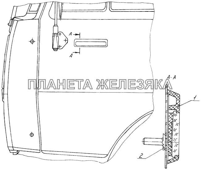 Установка бокового знака КамАЗ-4326 (каталог 2003г) Установка бокового знака КамАЗ-4326 (каталог 2003г)