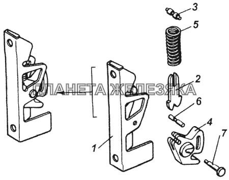 Замок облицовочной панели КамАЗ-4326 (каталог 2003г)