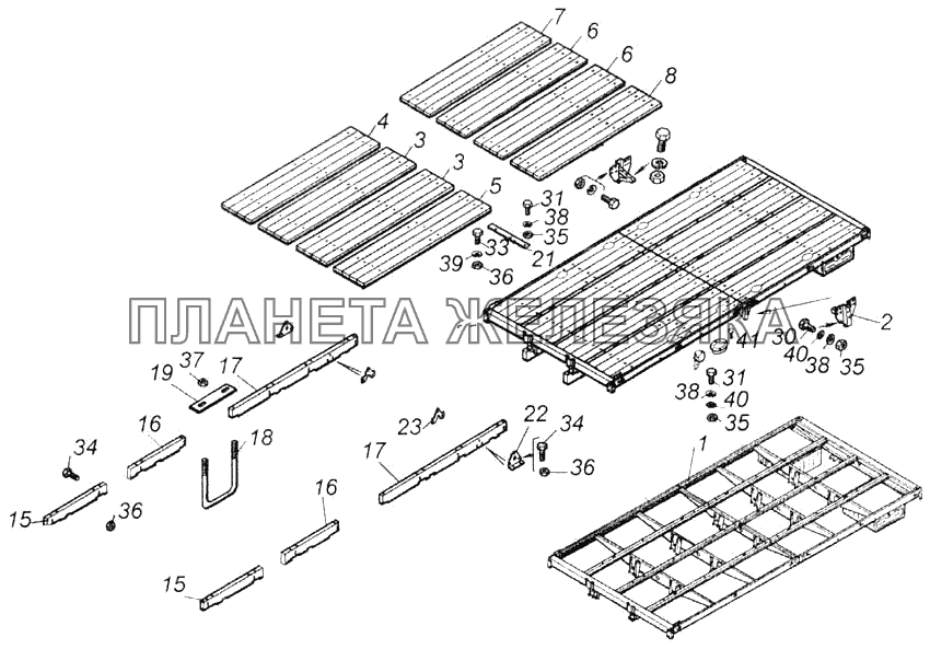 Основание платформы КамАЗ-4326 (каталог 2003г)