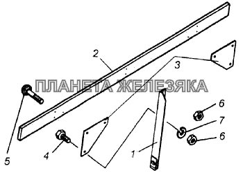 Спинка сиденья средняя КамАЗ-4326 (каталог 2003г)