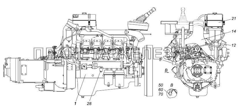 43118-1000250-20 Агрегат силовой 740.662-300 укомплектованный для установки на автомобиль КамАЗ-43118 (Евро 4)