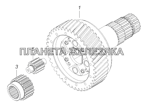 65111-1802155-10 Обойма дифференциала раздаточной коробки с сателлитами КамАЗ-43118 (Евро 4)