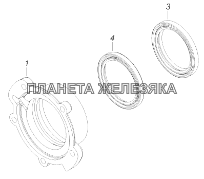 65111-1802212-10 Крышка заднего подшипника привода заднего моста КамАЗ-43118 (Евро 4)