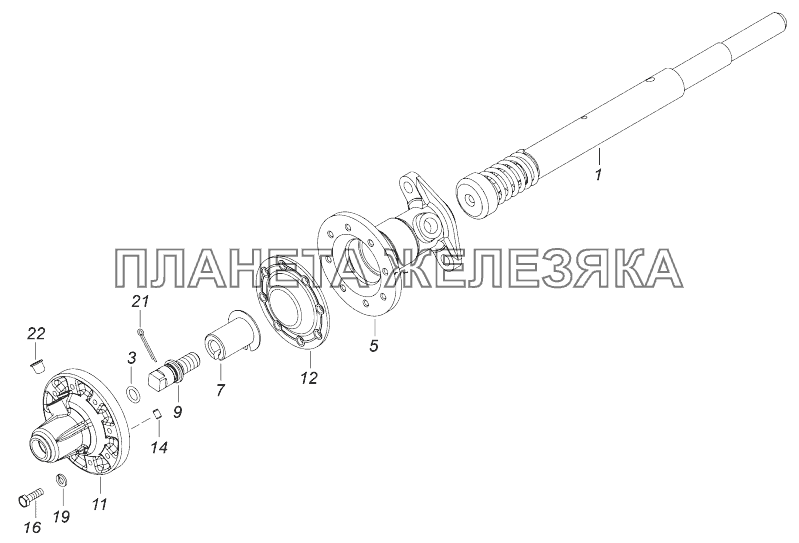 65111-1803010 Механизм включения низшей передачи КамАЗ-43118 (Евро 4)