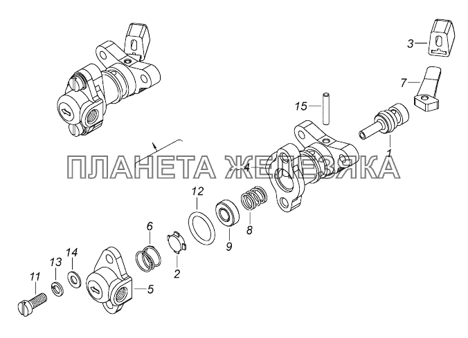 5320-2511060 Кран включения блокировки КамАЗ-43118 (Евро 4)