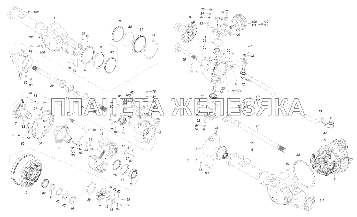 43118-2300022-10 Мост передний КамАЗ-43118 (Евро 4)