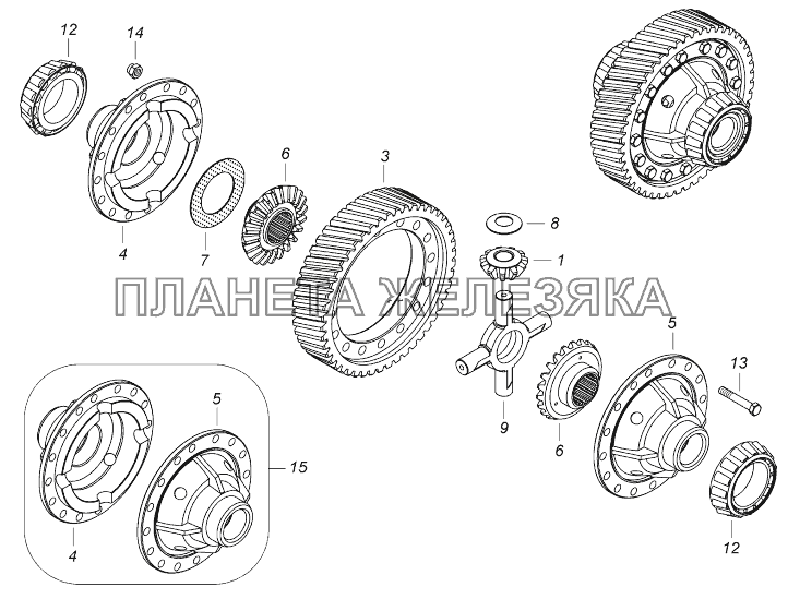 53228-2303010-10 Дифференциал переднего моста КамАЗ-43118 (Евро 4)