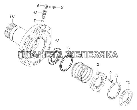 43114-2304081 Цапфа поворотного кулака КамАЗ-43118 (Евро 4)