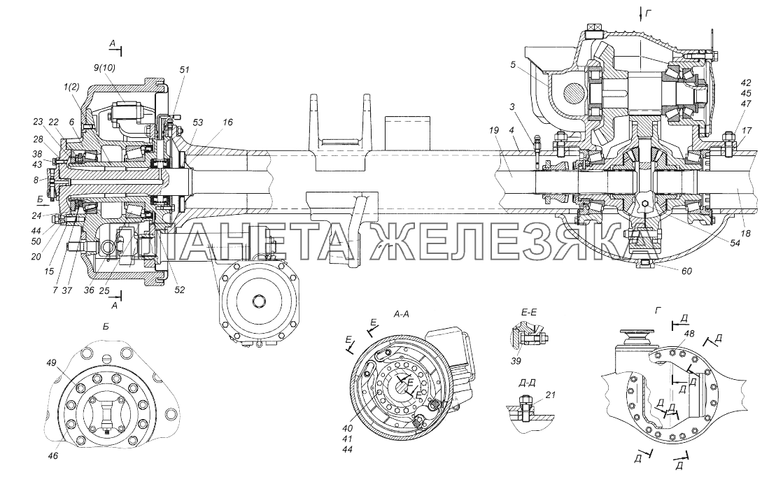 43118-2500065-10 Мост средний КамАЗ-43118 (Евро 4)