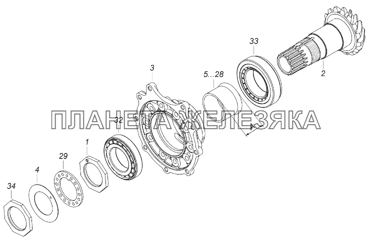 5320-2502012 Шестерня ведущая коническая КамАЗ-43118 (Евро 4)