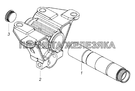 65115-2918052 Кронштейн балансира с осью КамАЗ-43118 (Евро 4)