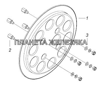 43118-3102002 Установка защитных дисков КамАЗ-43118 (Евро 4)