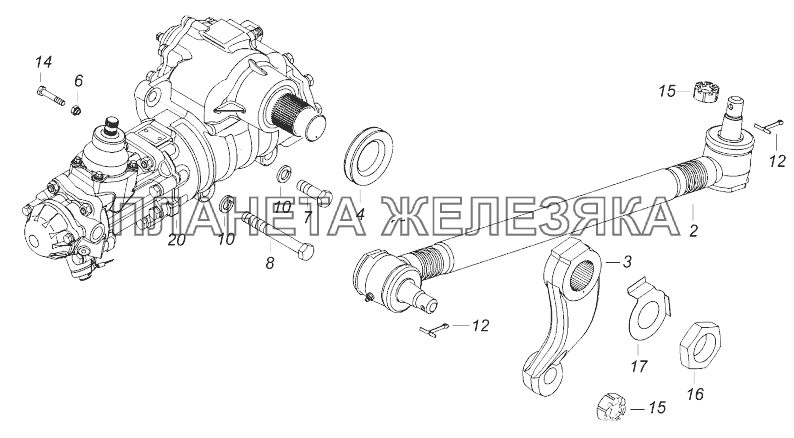 4310-3400012 Установка рулевого механизма КамАЗ-43118 (Евро 4)