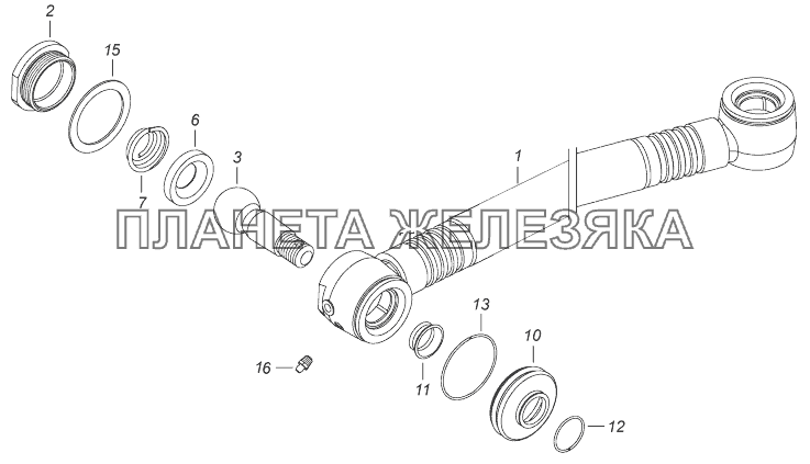 4310-3414010-10 Тяга сошки с наконечниками КамАЗ-43118 (Евро 4)