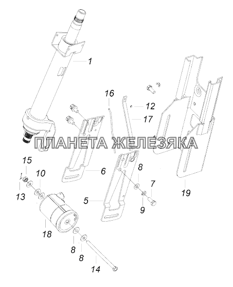 6520-3444008-19 Колонка рулевого управления КамАЗ-43118 (Евро 4)