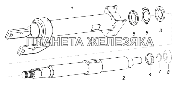 6520-3444010-19 Колонка рулевого управления КамАЗ-43118 (Евро 4)