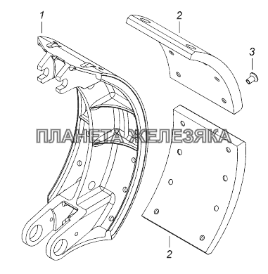 53229-3501090-40 Колодка тормоза с накладками КамАЗ-43118 (Евро 4)