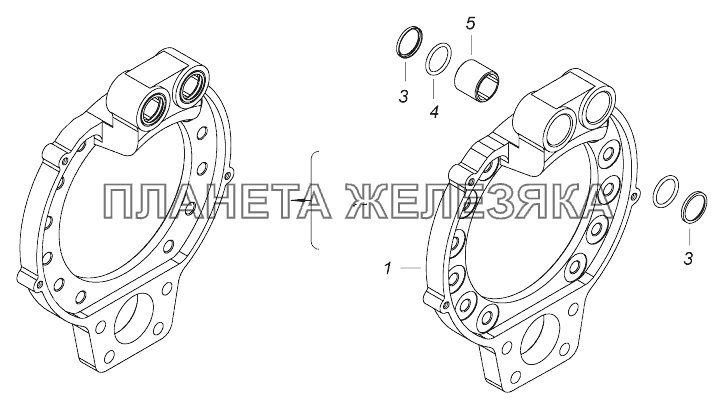 43114-3502012 Суппорт заднего тормоза КамАЗ-43118 (Евро 4)