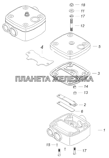 53205-3509039-20 Головка цилиндра с крышкой КамАЗ-43118 (Евро 4)