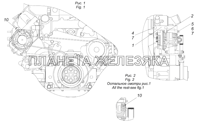 740.60-3701001-10 Установка генератора КамАЗ-43118 (Евро 4)