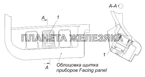 65115-3710007 Установка выключателя ЭФУ КамАЗ-43118 (Евро 4)